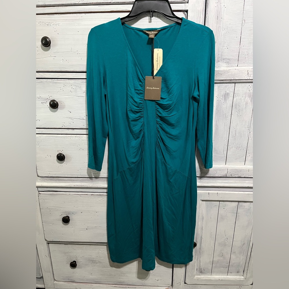 Teal Gathered Front Dress Tommy Bahama